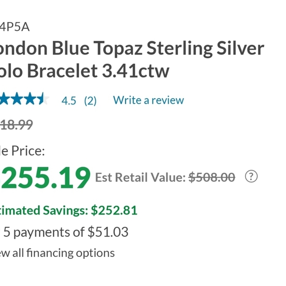 Genuine London Blue Topaz 💙 Bolo Bracelet Rhodium over Sterling Silver! - Picture 5 of 5